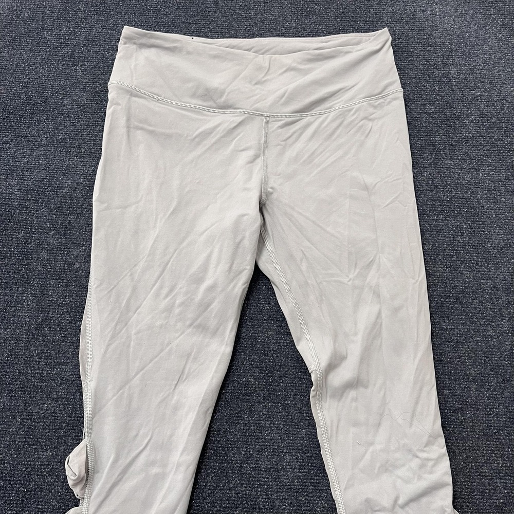 Victoria Sport Knockout Leggings Womens Large Gray Ankle Side‎ Bows Yoga Gym